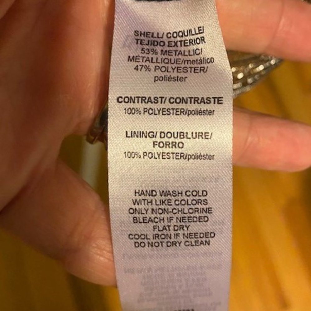 Laundry by Shelli Segal Gold Silver‎ Shift Dress, Size 6, NWT, FLAWLESS - Picture 11 of 16